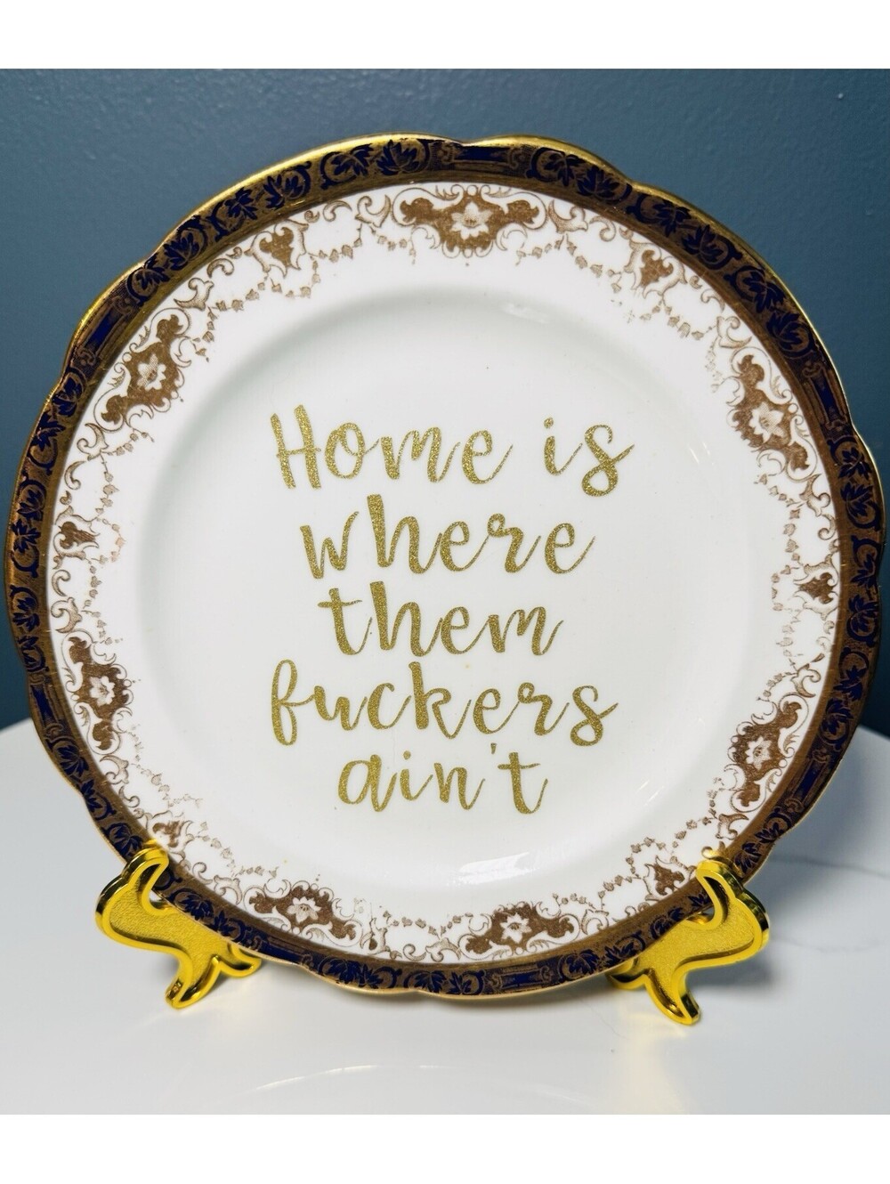 Handmade Gift Funny Humor Unique Present Novelty Antique Plate Collectable